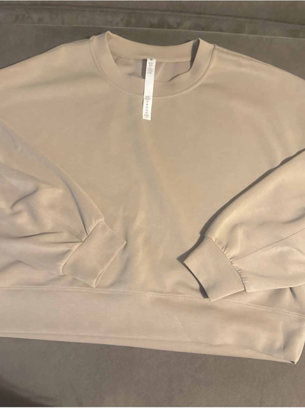lululemon athletica Scoop-Neck Pullover in Light Beige